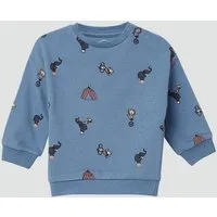 s.Oliver Sweatshirt Sweatshirt Sweatshirt mit All-over-Print aus Strukturjersey