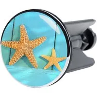 Sanilo Waschbeckenstöpsel Sea Star, Ø 4.0 cm, hochwertig, universell, mit Motiv, 100% wasserdicht