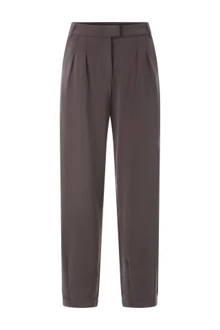 Rich & Royal - Scuba Tapered Pants dark chocolate - Gr. - S