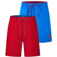 riverso Badeshorts Herren Badehose RIVDavid Regular Fit (2-St) Sportshorts mit Kordelzug