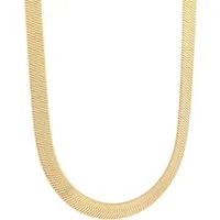 HOPLO Silberkette Silberkette Halskette Herringbonekette 5,5mm 40cm 925 Silber vergoldet, Made in Germany