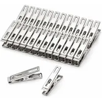 BAYLI Verschlussklammer 20er Set Wäscheklammern Edelstahl [4,5cm x 1cm], Mehrzweck Klammern