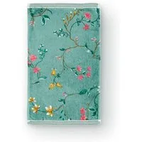 PiP Studio Gästehandtuch Les Fleurs Gästehandtuch green 30x50cm (1 Stück), 100% Baumwolle (217823)