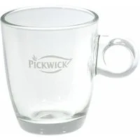 PICKWICK Teeglas Tee Glas hitzebeständig, Becher mit Henkel, 200 ml, Glas