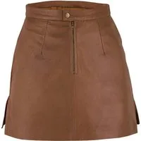 German Wear Lederrock Trend451R Mini Mini Lederrock echtes Leder schwarz