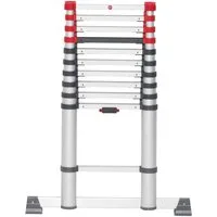Hailo Teleskopleiter FlexLine, Alu-Sicherheits-Teleskopleiter 11 Sprossen