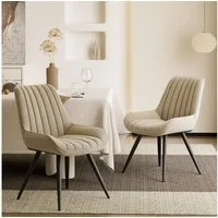 HawthyHome Esszimmerstuhl Stuhlset – Polsterstühle, Moderner Küchenstuhl (2 St), mit Ergonomischer Rückenlehne und Metallbeinen