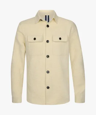Profuomo - OVERSHIRT STRUCTURE OFFWHITE cremeweiß - Gr. - XXL