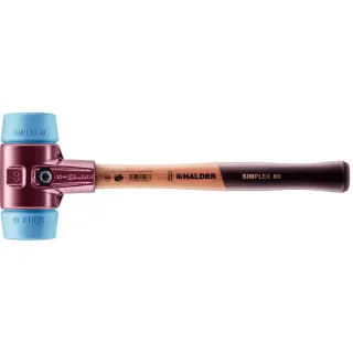 HALDER SIMPLEX - Schonhammer mit TE-Gehäuse und Holzstiel, TPE-soft - 3001.060