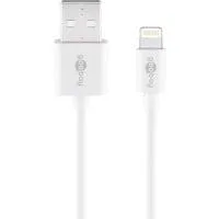 USB 2.0 Adapterkabel, USB-A Stecker > Lightning Stecker weiß, 1 Meter