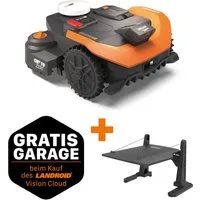 Worx Rasenmähroboter Landroid Vision Cloud WR312E 2WD ohne Begrenzungskabel, Auto-Mapping, bis 1200 m² Rasenfläche, (KI-Hinderniserkennung, VSLAM+ RTK Cloud Navigationg, Cut-to-Zero), App-Steuerung