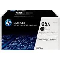 HP Tonerkartusche HP original Toner 05A (CE505D) 2er-Pack Black, (Packung, 2-St)