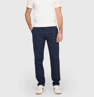 MAC - MAC JEANS - Lennox, Printed Broken Twill blau - Gr. - 32
