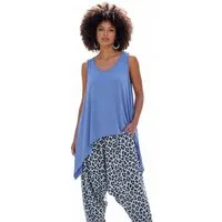 YC Fashion & Style Longtop Locker fallendes Oversize-Shirt mit Zipfelsaum – One Size (36–46) in Unifarbe