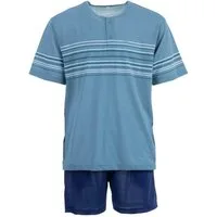 Lucky Shorty Pyjama Set Shorty - Streifen Knöpfe