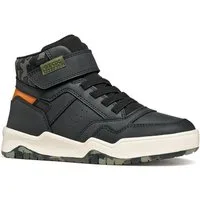 Geox J PERTH BOY Sneaker Freizeitschuh mit Kontrastbesätzen, Gummizug und Klettriemchen