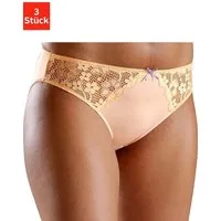 petite fleur by Lascana Slip (Packung, 3 Stück) mit leicht transparenter Jacquardspitze an den Seiten