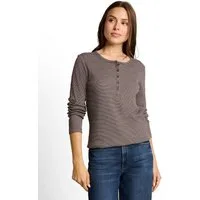 TOM TAILOR Langarmshirt mit feinen Streifen und Rundhals