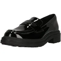 Clarks Orinoco3 Edge Slipper aus hochwertigem, schwarzem Lackleder