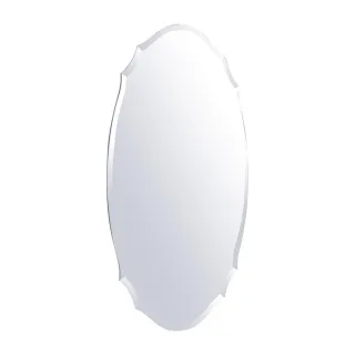 Livingandhome Wandspiegel, Silber, Glas, 40x1x60 cm, Badezimmer, Badezimmerspiegel, Badspiegel