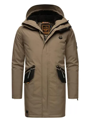 Stone Harbour Herren Winterjacke Ragaan mit Teddyfell & Kapuze