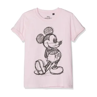 Disney T-Shirt für Mädchen mit Mickey Mouse-Skizze (hellrosa)