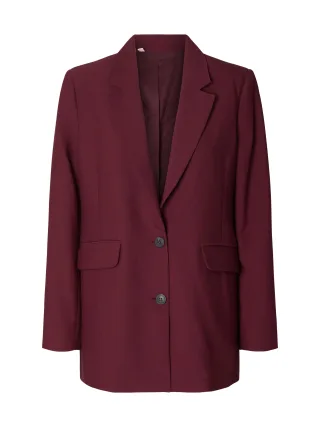 selected women - SLWRITA LS RELAXED BLAZER MEL NOOS Tawny Port - Gr. - 38