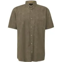 QS Kurzarmhemd Hemd Regular Fit: Gewaschenes Hemd mit All-over-Print