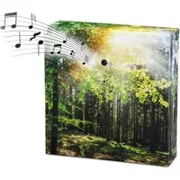 Spetebo Dekoobjekt Vogelgezwitscher Soundbox mit Waldgeräuschen 12 cm (Anzahl, 1 St., Stück), stufenlos regulierbare Lautstärke