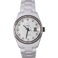 Light Time Quarzuhr Armbanduhr Damen Datum Kunststoff Weiß L143WHT, Datumsanzeige