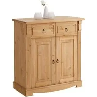 OTTO home Kommode Anna, Sideboard, Anrichte, Stauraumschrank (B/T/H: 94/40/88 cm), aus massiver Kiefer, Breite 94 cm, mit Kassettenoptik, FSC®