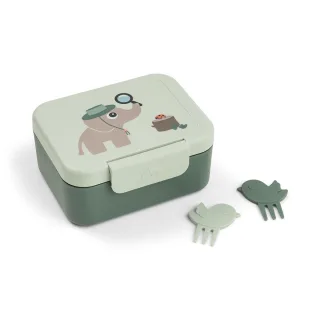 Done by Deer Tiny Lunch Box mit Snack Picks Tiny Trails - Grün