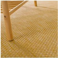 KADIMA DESIGN Teppich Unifarben Wohnzimmer schmutzabweisend Teppich Kurzflor, Läufer, Höhe: 4 mm, 100% Polypropylen, Rücken aus Polypropylen, Läufer, 60x100cm, Gelb