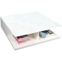 SalesFever Couchtisch im minimalistischen Stil, Kristallklare Tischplatte aus gehärtetem Glas