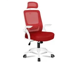 ALFORDSON Bürostuhl mit S-Kurven-Design und hochwertigen Materialien, 360° drehbar und 10 cm höhenverstellbar für Sitzen