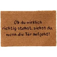 relaxdays Fußmatte Ob du wirklich richtig stehst, rechteckig, Höhe: 15 mm