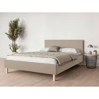 Home affaire Collection Polsterbett Albybyn, Bettgestell mit Kopfteil und Lattenrost, in 2 Breiten, ohne Bettkasten und Matratze, in 2 Breiten- 140 und 160 cm