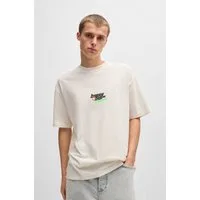 HUGO T-Shirt Nerperi mit buntem Logoschriftzug
