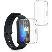 kwmobile 2x Silikon Hülle für Huawei Band 10 / 9 / 8 Smartwatch, 2-tlg., Schutzhülle Fullbody Display Cover Set aus Silikon