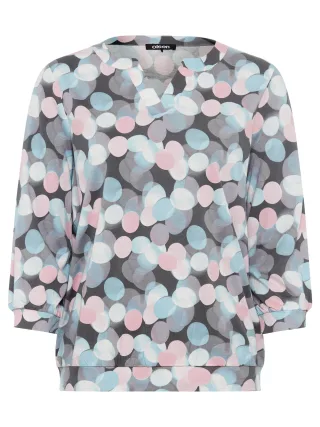 Olsen - T-Shirt Long Sleeves satin blue - Gr. - 44