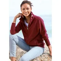 Elbsand Sweatjacke Alvis mit Logodruck am Kragen, bequeme Freizeitjacke mit Stehkragen