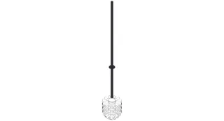 Giese WC Bürste, Stiel in schwarz matt, Bürstenkopf weiss, 81305-14 81305-14