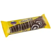 KuchenMeister Kuchen, KuchenMeister Kakao Rolle mit Vanillecreme Füllung und Fettglasur 400g