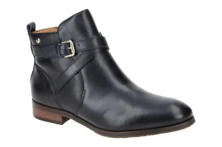 Pikolinos W4D-8614 Damen Stiefeletten in Dunkelblau mit brauner Gummisohle