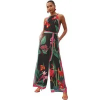 Love & Roses Jumpsuit Love & Roses Neckholder-Jumpsuit mit Bindegürtel (1-tlg)