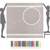 furora HOLIDAY Strandtuch XXL groß 200x200 cm Strand Tuch, aus Baumwolle, Stranddecke, Vielseitig, schöne Farben, hochwertige Verarbeitung