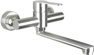 Neuesbad Serie 250 Wandmontage Waschtischarmatur, Edelstahl NB1DEBLUF50M1