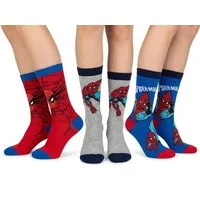Spiderman Feinsocken SPIDERMAN Kindersocken Jungen + Mädchen Strümpfe 3 Kniestrümpfe