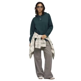 Puma - "Essentials" Kapuzenpullover für Damen, Übergroß (Terrain grün)