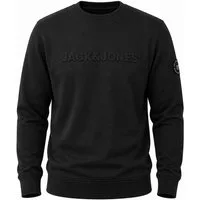 Jack & Jones Sweatshirt Pullover - Rundhalspullover mit Crew-Neck im Regular Fit für Herren Männer Sweatpullover mit Logo & Patch aus Baumwollmischung
